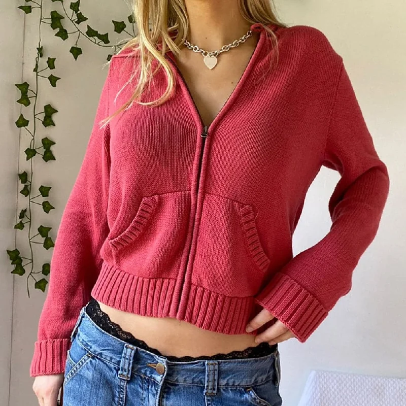 DressBetty - Vintage Braun Solide Mit Pullover Frauen Herbst Winter Laterne Sleeve Zip Up Jacke Strickjacke Hoodies Hoodie with Turtle Neck Cozy Winter DressBetty - Vintage Braun Solide Mit Pullover Frauen Herbst Winter Laterne Sleeve Zip Up Jacke Strickjacke Hoodies Hoodie with Turtle Neck Cozy Winter