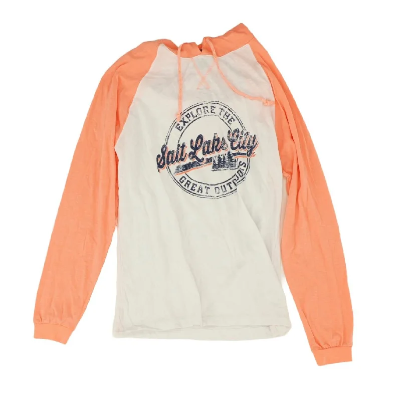 White Solid Hoodie Hoodie with Gradient Ombre Colorful