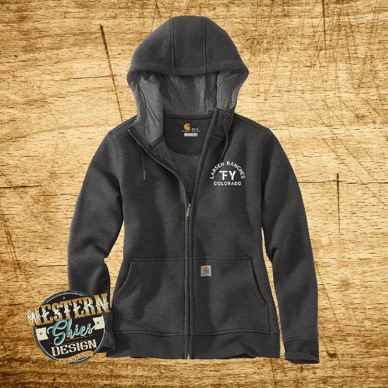 Carhartt Womens Clarksburg Zip Hoodie - Custom Embroidery Hoodie with Metallic Shiny Futuristic Carhartt Womens Clarksburg Zip Hoodie - Custom Embroidery Hoodie with Metallic Shiny Futuristic