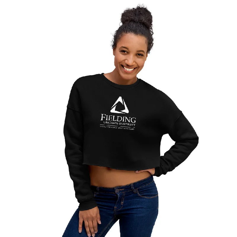Women's Cropped Sweatshirt | Fielding Logo Hoodie Crop Top Short Trendy