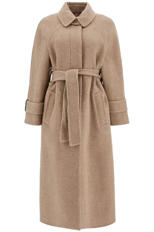 Wool And Cashmere Coat With Belt Quilted Puffer Jacket