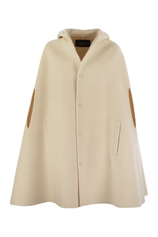 Wool hoodie Hoodie with Elastic Cuffs Stretchable Comfortable
