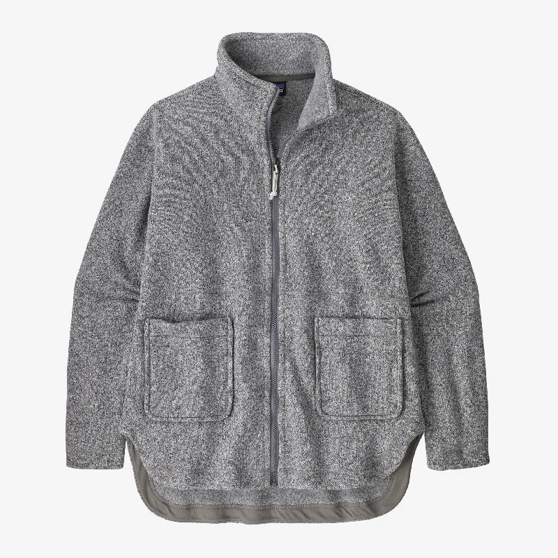 W's Better Sweater Oversized Shirt Hooded Caped Shawl Collar