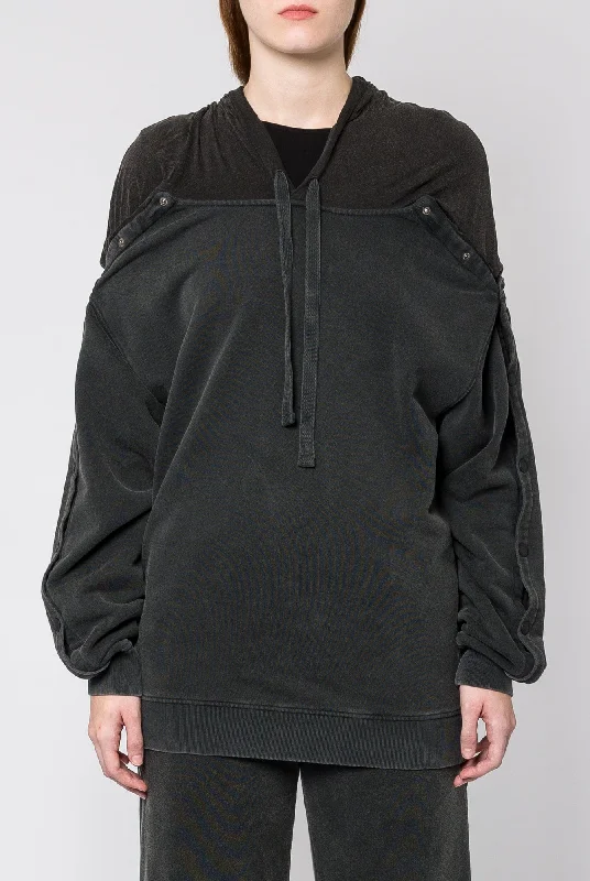 Y/Project Snap Insert Hoodie Hoodie with Button Placket Classic Preppy