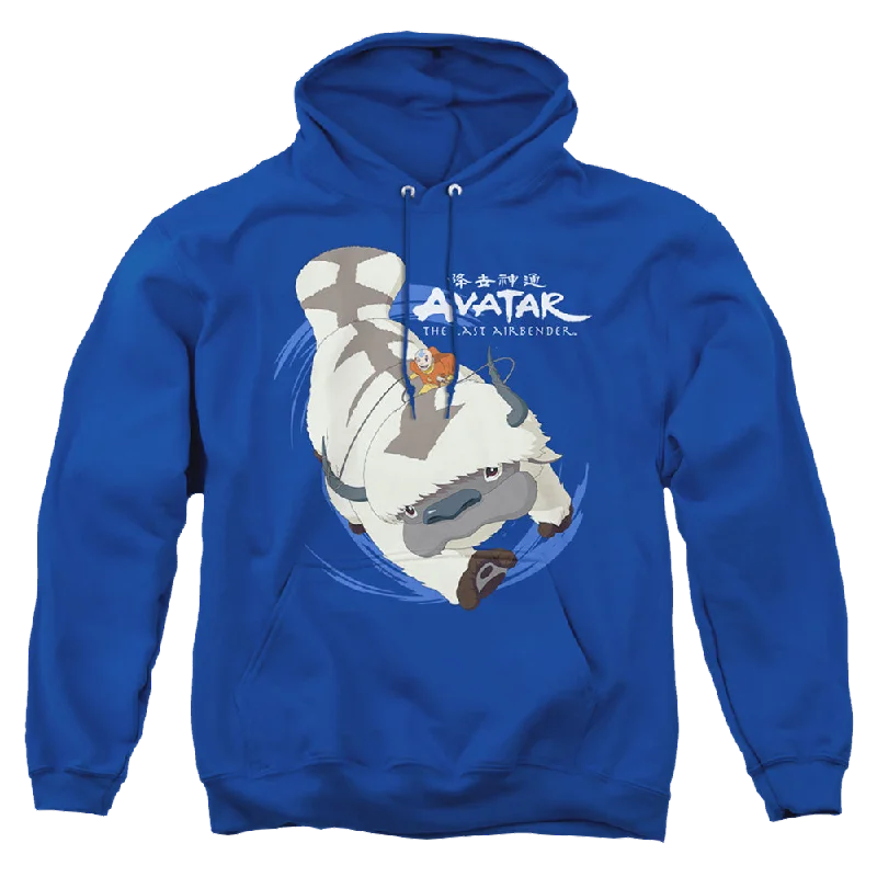 Avatar The Last Airbender Appa In Flight - Pullover Hoodie Over Sleeve Pullover