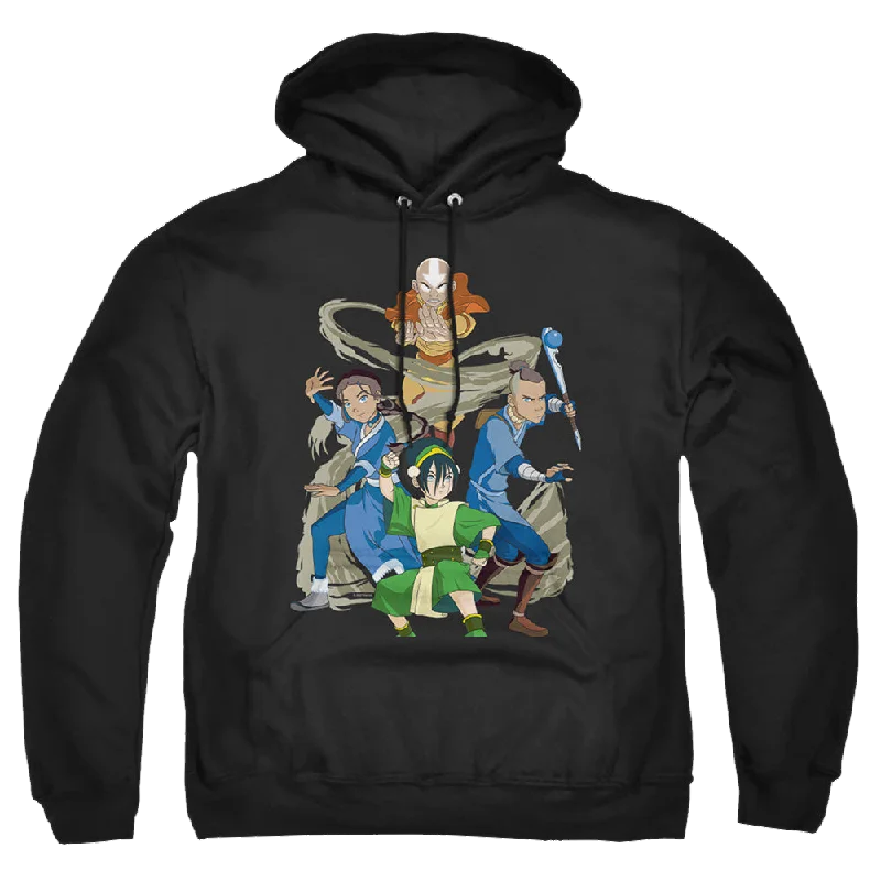 Avatar The Last Airbender Team Avatar Elements - Pullover Hoodie Gathered Sleeve Pullover