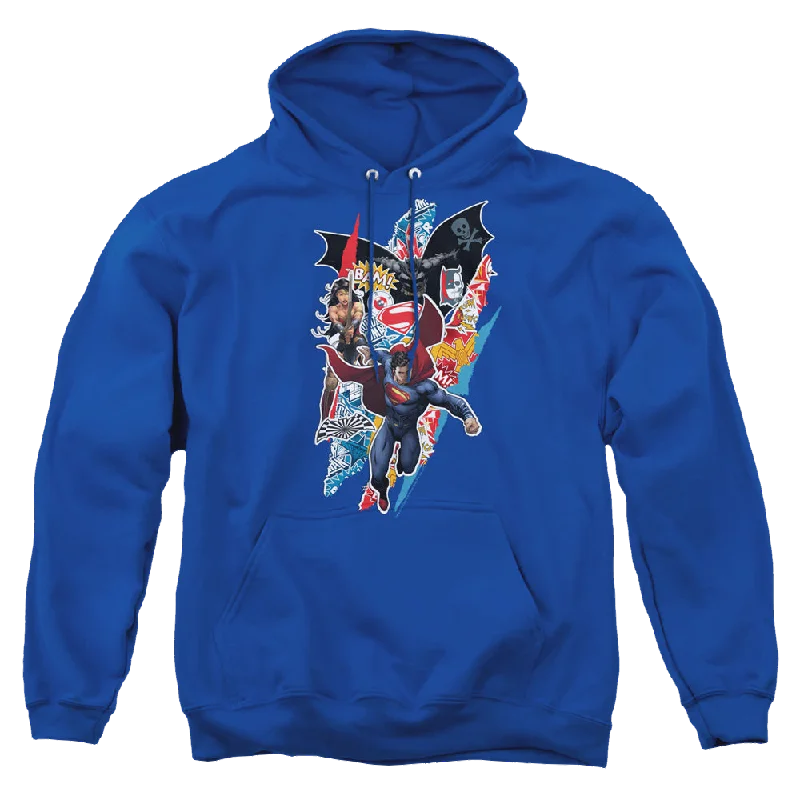 Batman v Superman Batman V Superman Ripped Trio - Pullover Hoodie Flutter Sleeve Feminine
