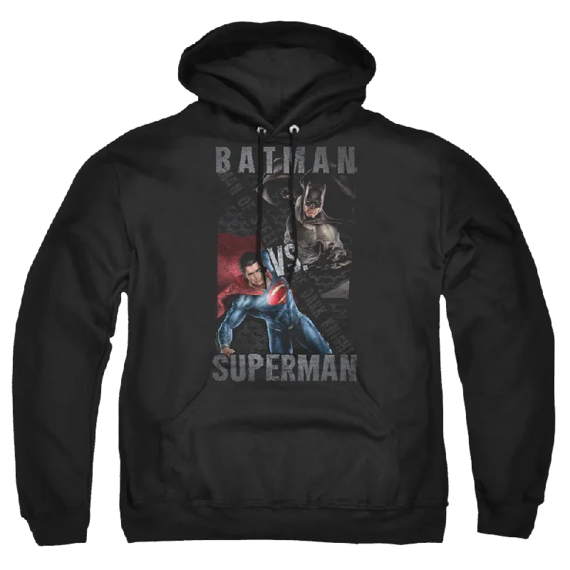 Batman v Superman Hero Split - Pullover Hoodie Short Puff Sleeve