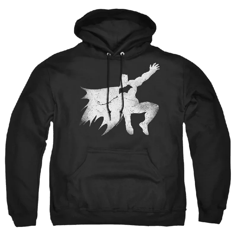 Batman v Superman Knight Silhouette - Pullover Hoodie Gathered Sleeve Pullover