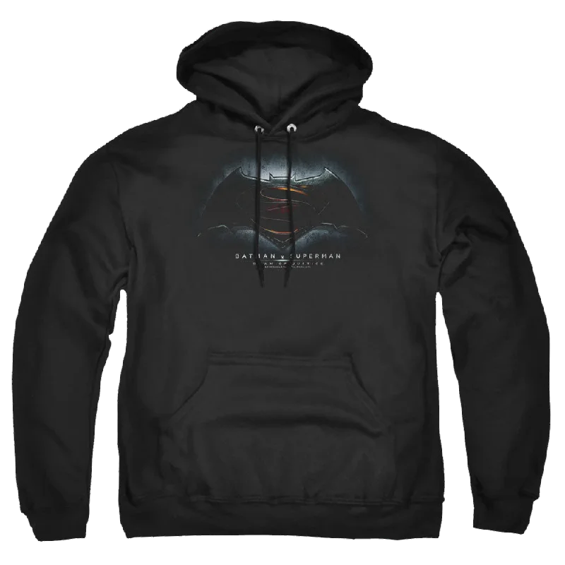 Batman v Superman Logo - Pullover Hoodie Shirred Sleeve Feminine