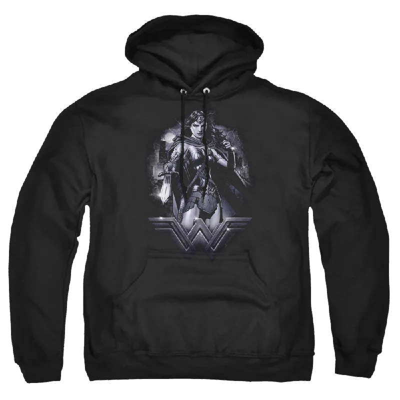 Batman v Superman Rainy Night - Pullover Hoodie Over Sleeve Pullover