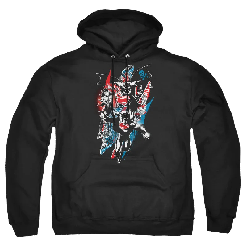 Batman v Superman Ripped Trio 2 - Pullover Hoodie Bell Sleeve Stylish
