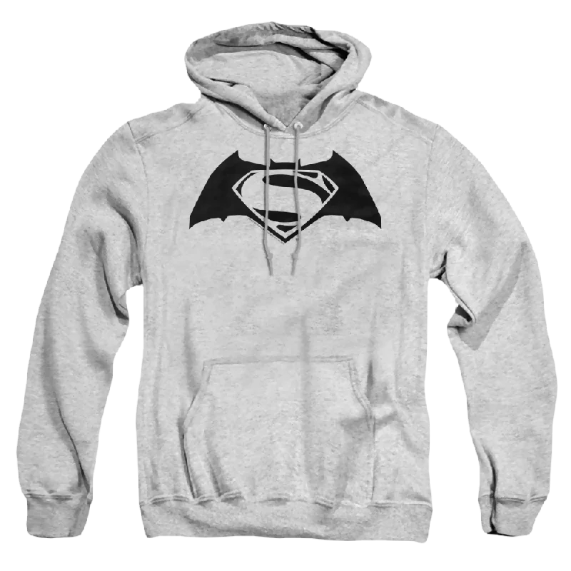 Batman v Superman Simple Logo - Pullover Hoodie Leg Sleeve Comfort