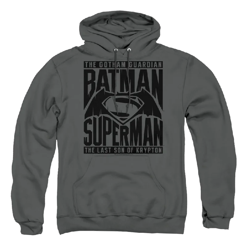 Batman v Superman Title Fight - Pullover Hoodie Short Sleeve Top