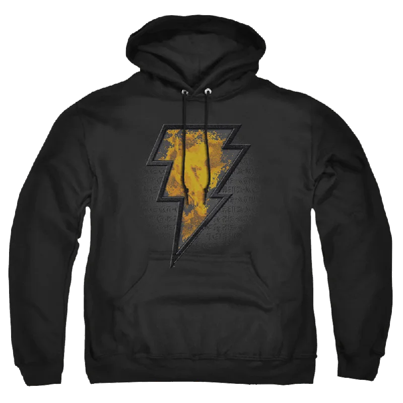 Black Adam Black Adam Beveled Emblem - Pullover Hoodie Notched Neck Pullover