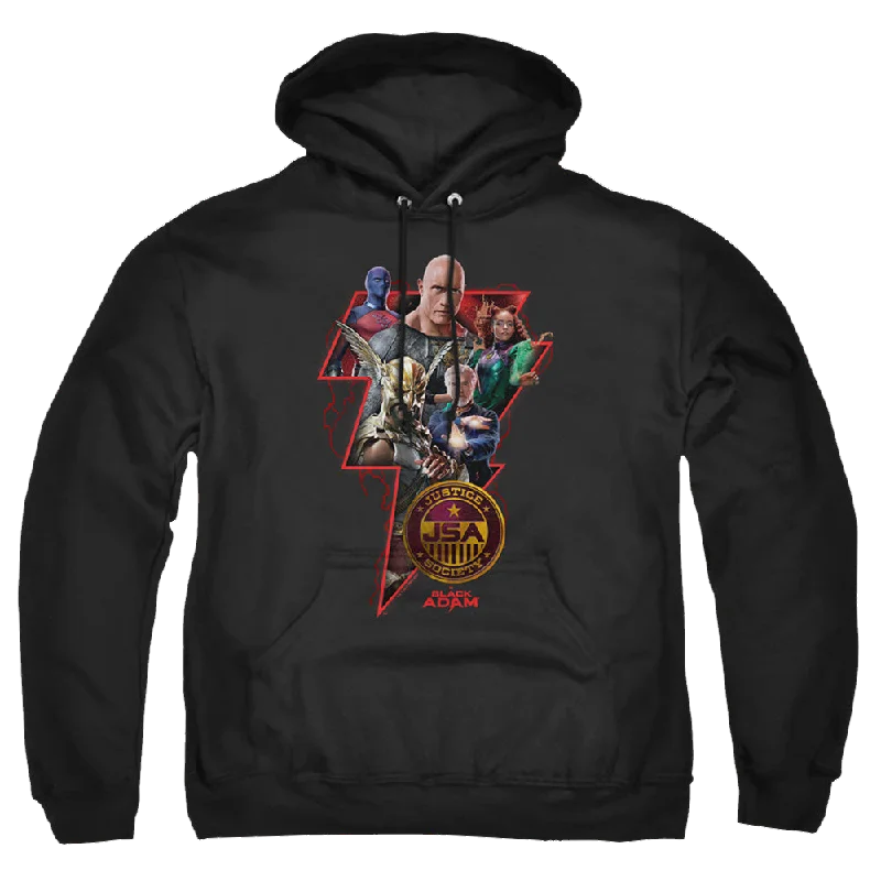 Black Adam Black Adam Character Bolt - Pullover Hoodie Open Neck Pullover