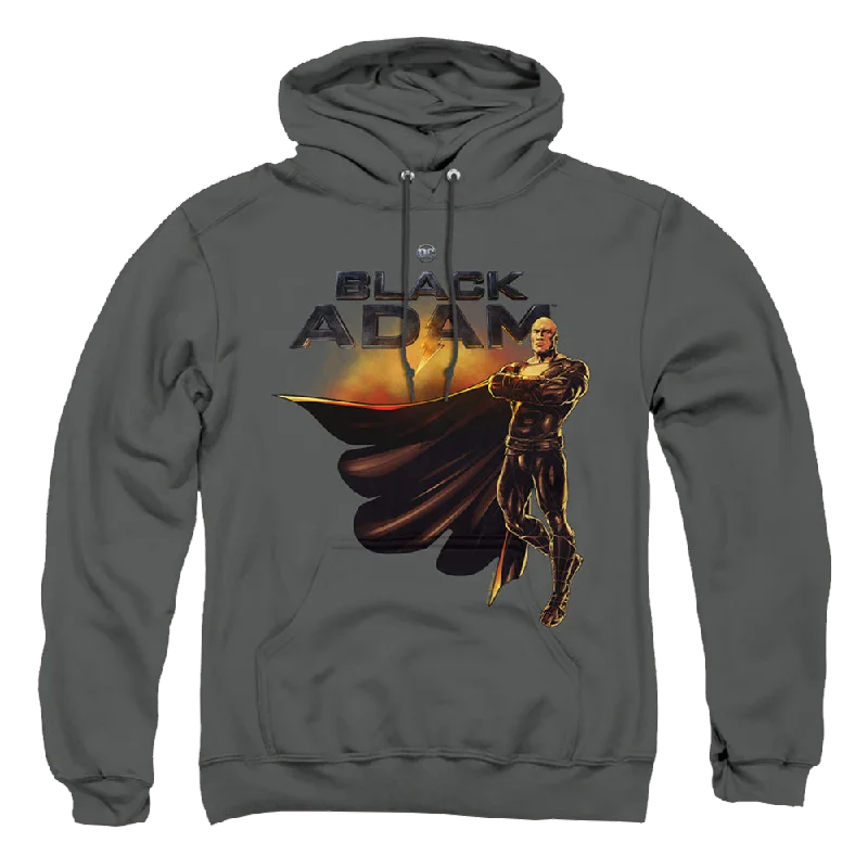 Black Adam Black Adam Logo With Character - Pullover Hoodie Oblong Neck Pullover