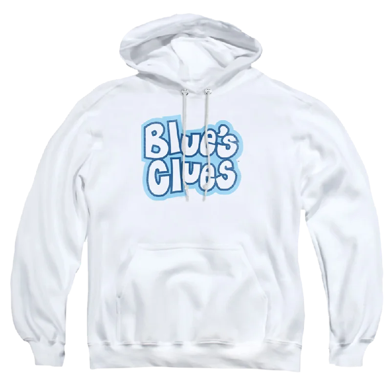 Blue's Clues Blue'S Clues Vintage Logo - Pullover Hoodie Keyhole Neck Pullover