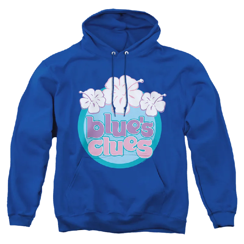Blue's Clues Hawaiian Flowers - Pullover Hoodie Besom Neck Pullover