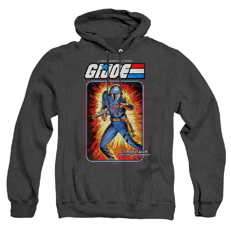 G.I. Joe Cobra Commander Card - Heather Pullover Hoodie Besom Neck Pullover