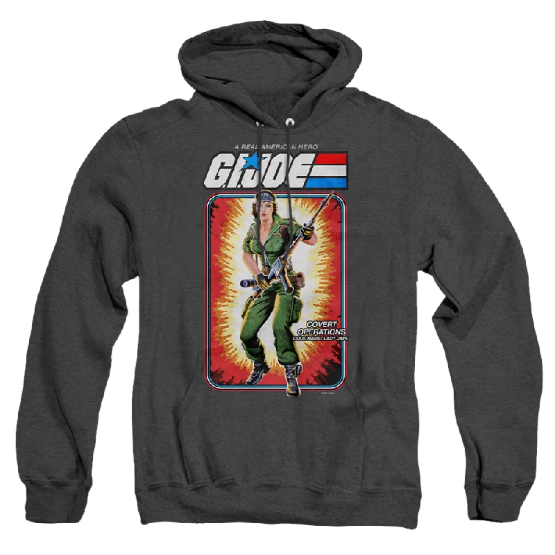 G.I. Joe Lady Jaye Card - Heather Pullover Hoodie Spaghetti Sleeve Top