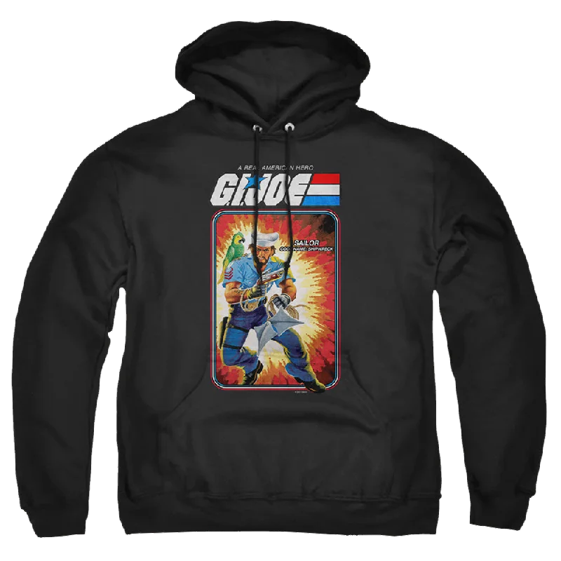 G.I. Joe Shipwreck Card - Pullover Hoodie Slit Sleeve Stylish