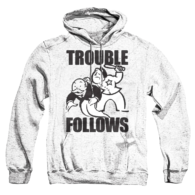 Hasbro Trouble Follows Evergreen - Pullover Hoodie Three Quarter Sleeve