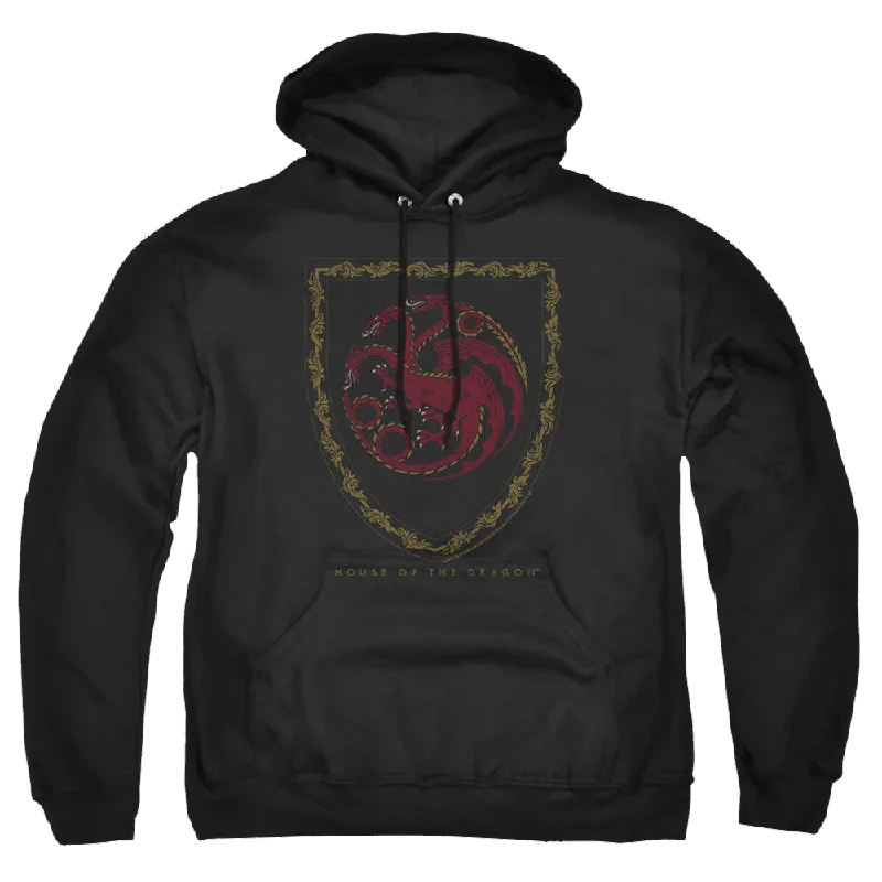 House of the Dragon Dragon Shield Vintage Dark - Pullover Hoodie Turtleneck Warm Pullover