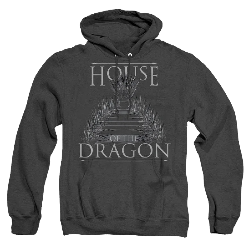 House of the Dragon Sword Throne - Heather Pullover Hoodie Textured Knit Design