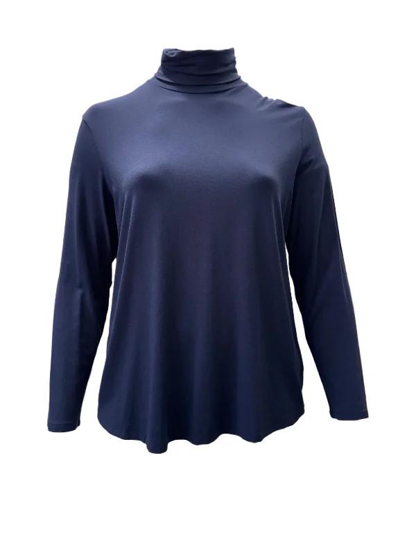 Marina Rinaldi Women's Blue Abetaia Pullover Sweater NWT Lapel Neck Sweater