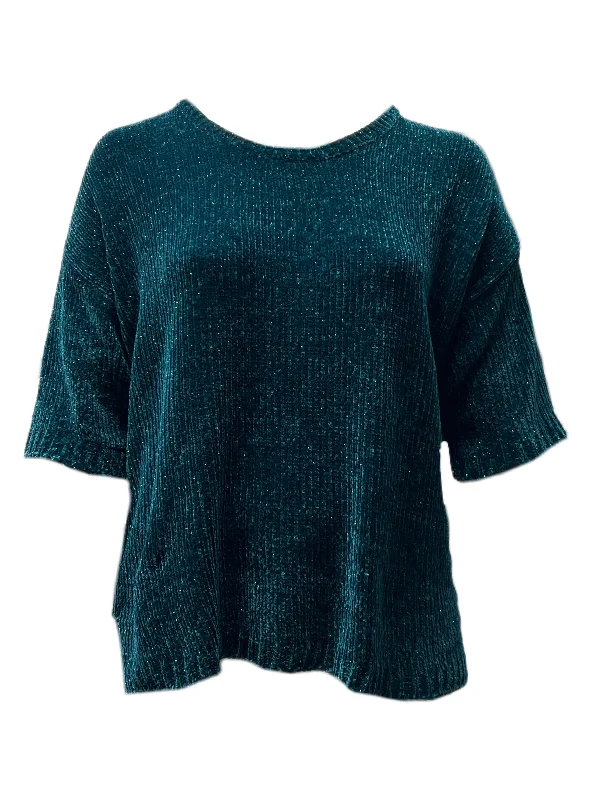 Marina Rinaldi Women's Green Abete Pullover Sweater NWT Square Neck Pullover