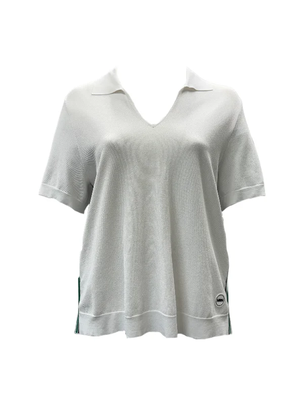 Marina Rinaldi Women's White Aereo Pullover Sweater NWT Open Front Cardigan