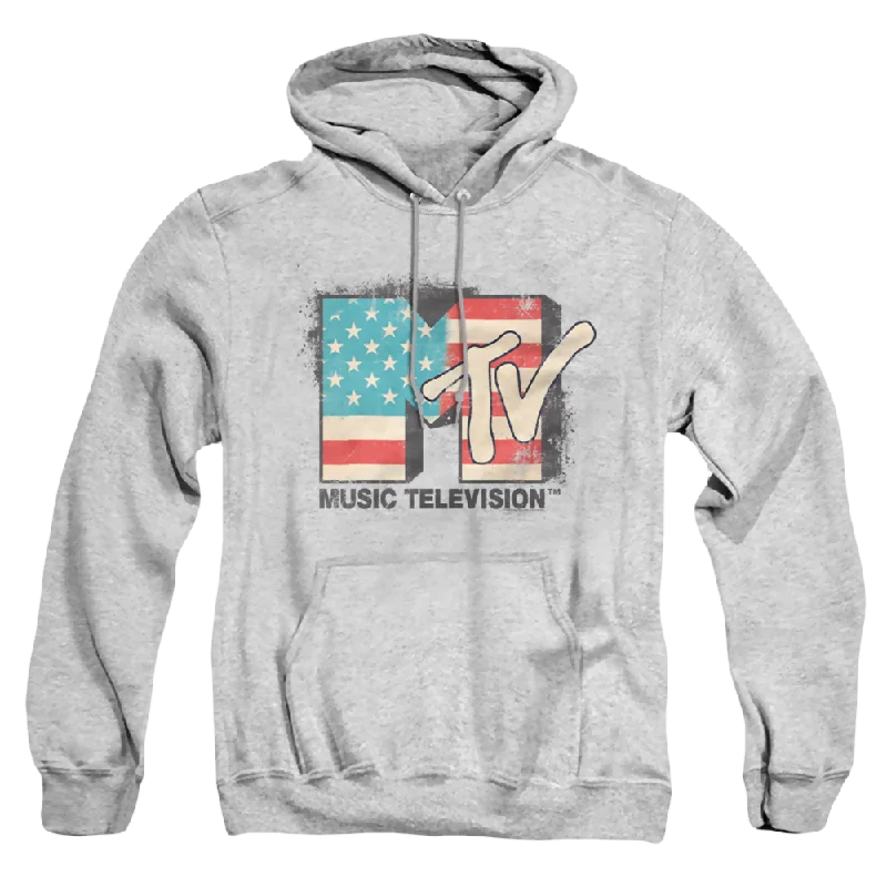 MTV American Logo - Pullover Hoodie Surplice Neck Pullover