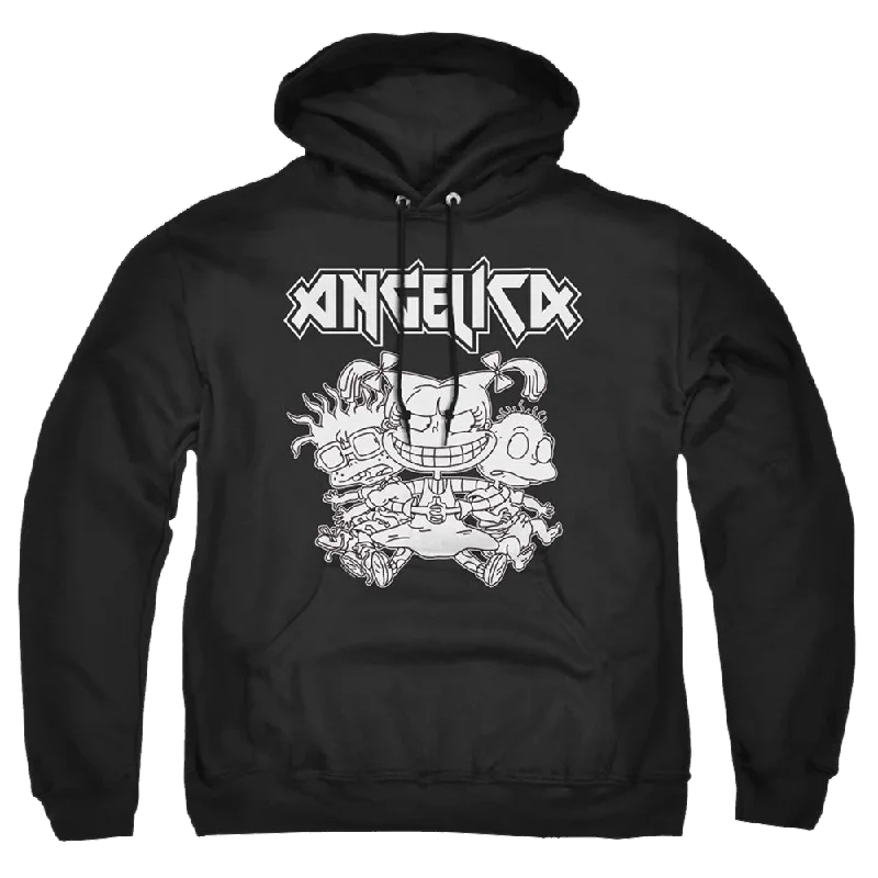 Rugrats Angelica Pickles Rocks - Pullover Hoodie Ribbed Crew Neck