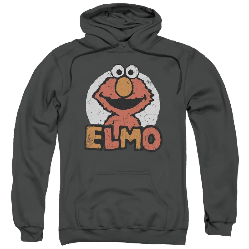 Sesame Street Elmo Name - Pullover Hoodie Bardot Neck Top
