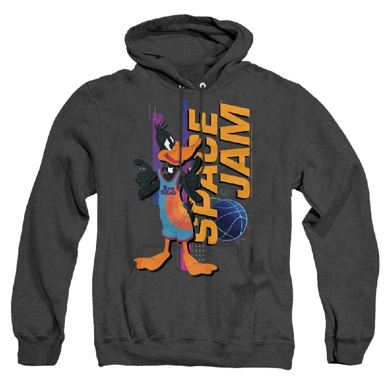 Space Jam - A New Legacy Daffy Standing - Heather Pullover Hoodie Crew Neck Wool