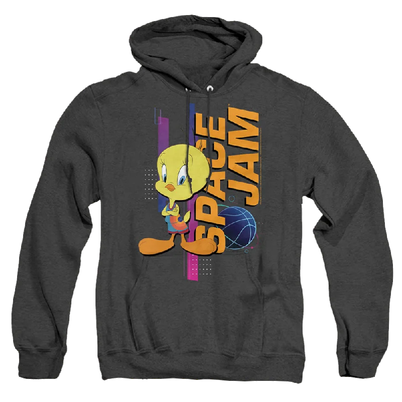 Space Jam - A New Legacy Tweety Standing - Heather Pullover Hoodie Tapered Sleeve Pullover