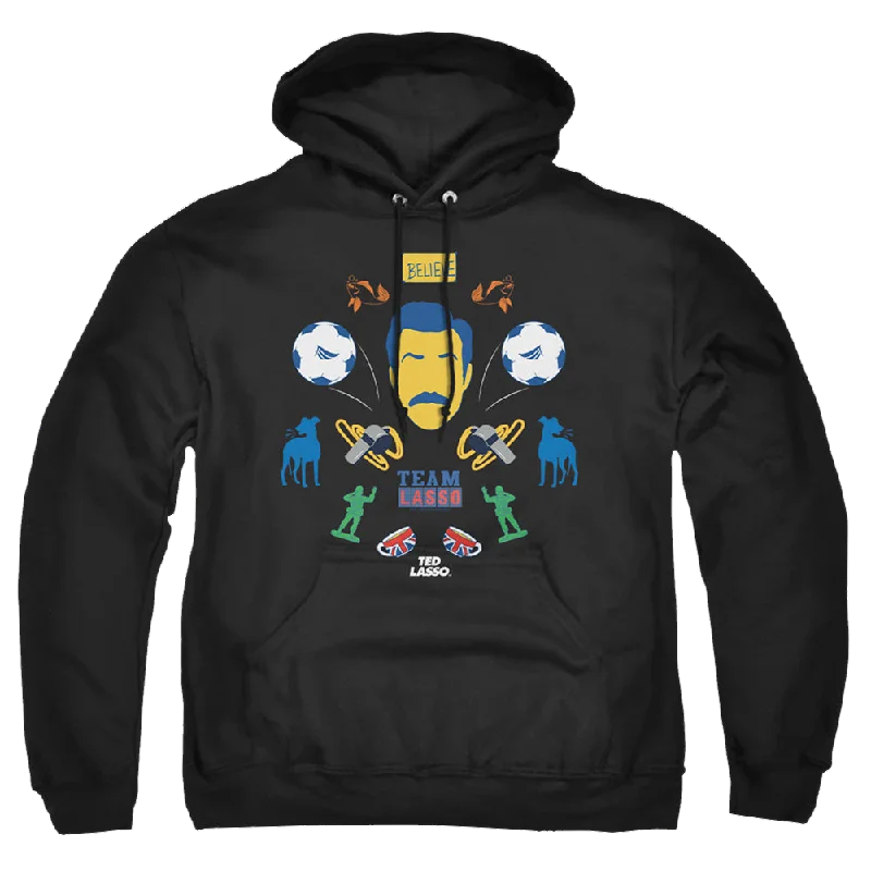 Ted Lasso Ted Lasso Icon Collage - Pullover Hoodie Angora Wool Cozy