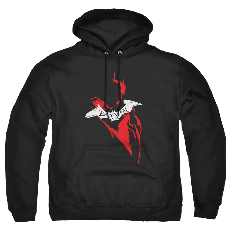 The Batman (2022) Hand Drawn Silhouette - Pullover Hoodie Ribbed Crew Neck