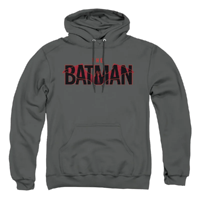 The Batman (2022) Logo With Red Bat - Pullover Hoodie Open Neck Pullover