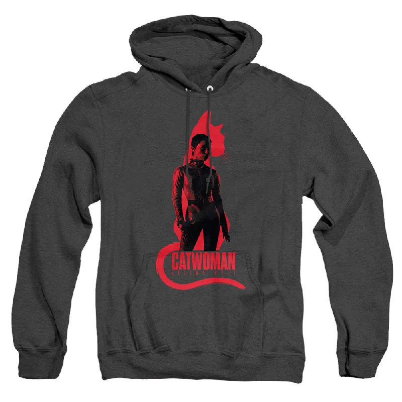 The Batman (2022) Selina Kyle Cat Silhouette - Heather Pullover Hoodie High Neck Pullover