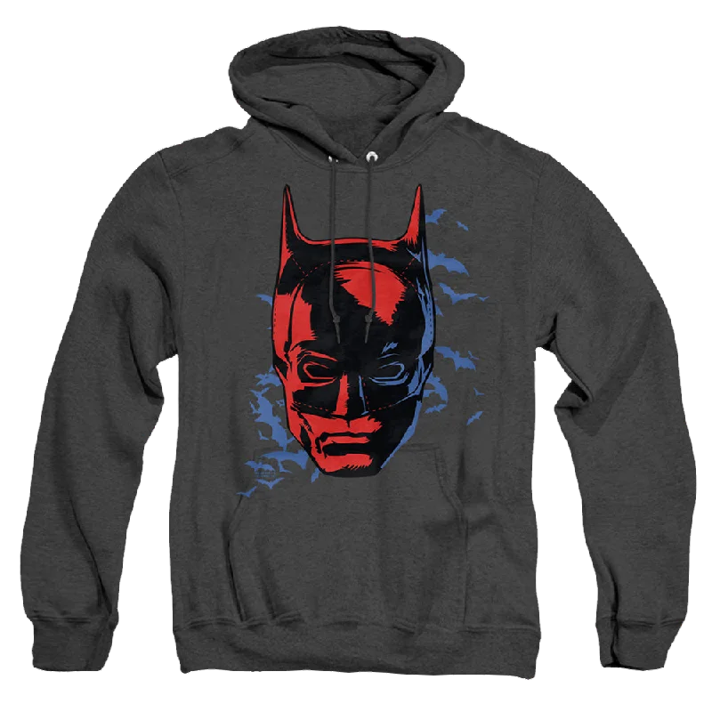 The Batman (2022) Shadowed Headshot - Heather Pullover Hoodie Square Neck Pullover