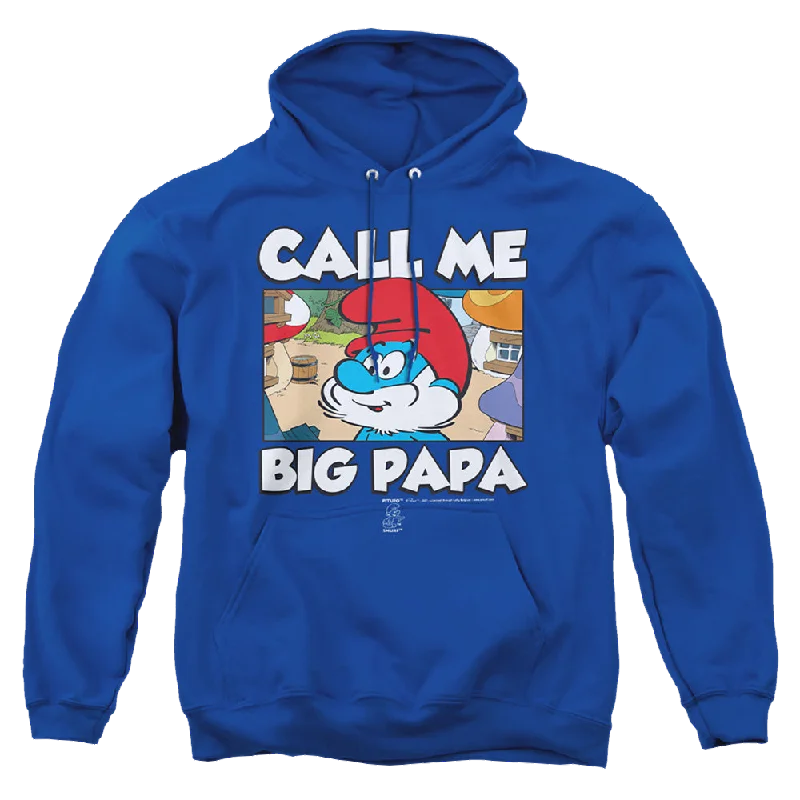 The Smurfs Call Me Big Papa - Pullover Hoodie Hooded Pullover Sweater