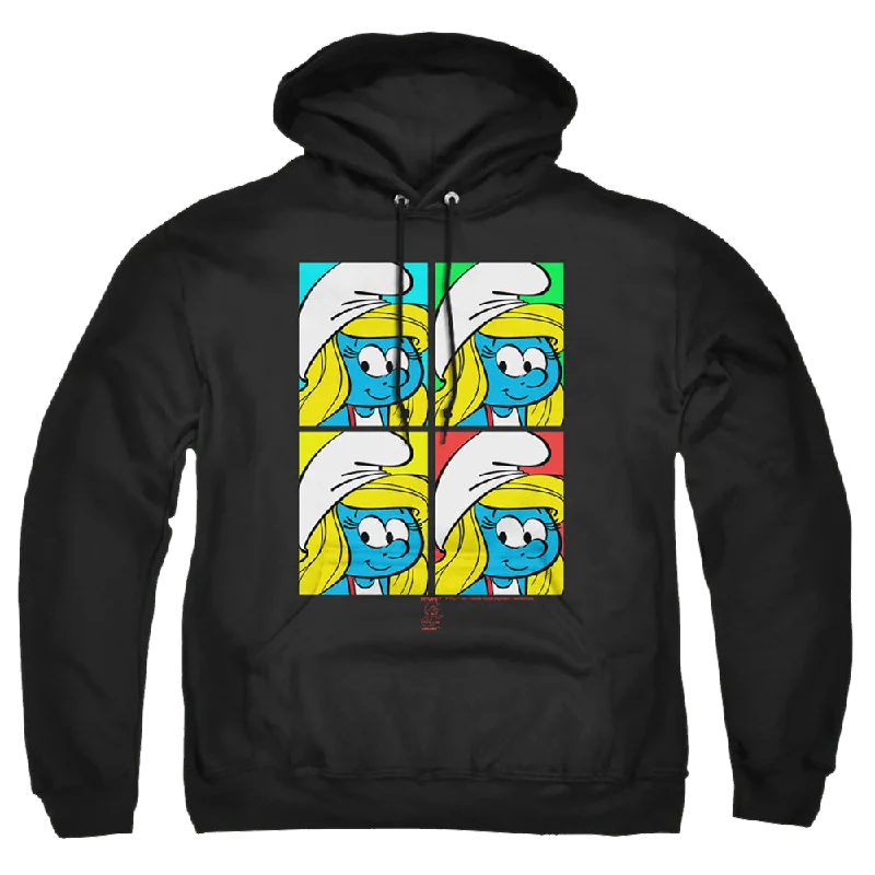 The Smurfs Tiles - Pullover Hoodie Elbow Length Sleeve