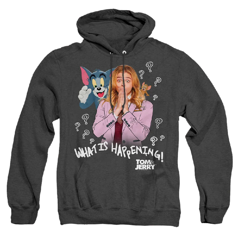 Tom and Jerry What Is Happening - Heather Pullover Hoodie