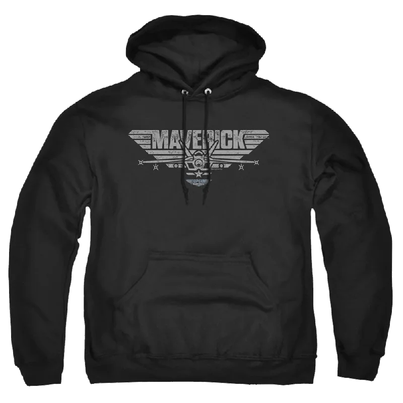 Top Gun Maverick Maverick Plane Logo - Pullover Hoodie Scalloped Neck Pullover