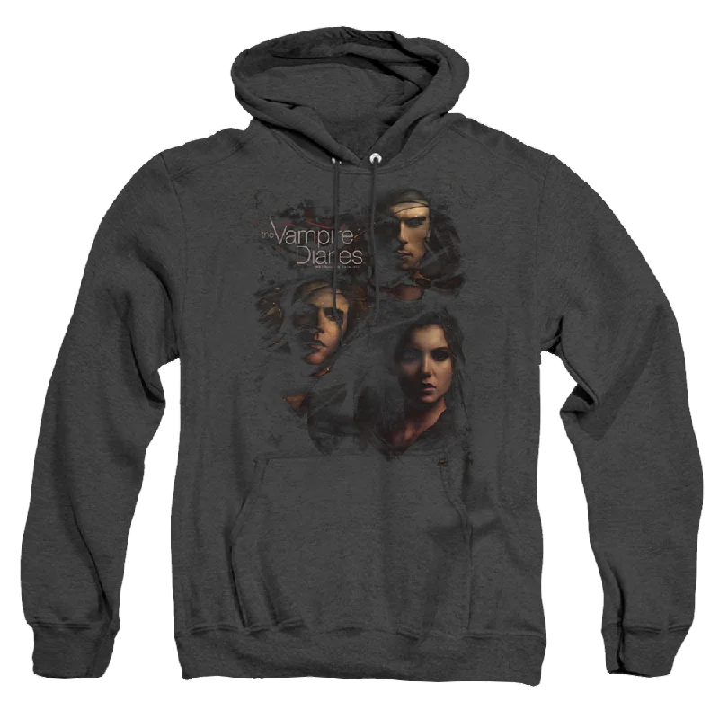Vampire Diaries, The Smokey Veil - Heather Pullover Hoodie Zipper Front Cardigan