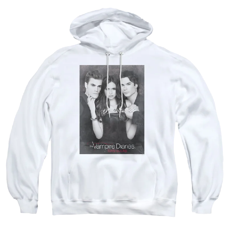 Vampire Diaries, The That Was Then - Pullover Hoodie Button Front Sweater