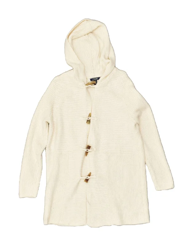 CHAPS Womens Loose Fit Hooded Cardigan Sweater UK 10 Small Off White Mesh Fabric Canvas Fabric Denim Fabric CHAPS Womens Loose Fit Hooded Cardigan Sweater UK 10 Small Off White Mesh Fabric Canvas Fabric Denim Fabric