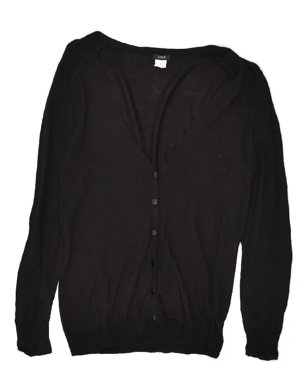 J. CREW Womens Cardigan Sweater UK 8 Small Black Cotton Fleece Fabric Down Fabric Feather Fabric J. CREW Womens Cardigan Sweater UK 8 Small Black Cotton Fleece Fabric Down Fabric Feather Fabric
